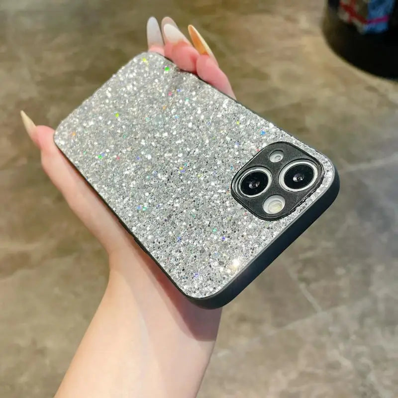 Luxury Glitter Full Coverage Flash Drill Soft Phone Case for iphone 17 16 15 14 13 12 11 Pro Max 7 8 Plus 16E 17Air Shell