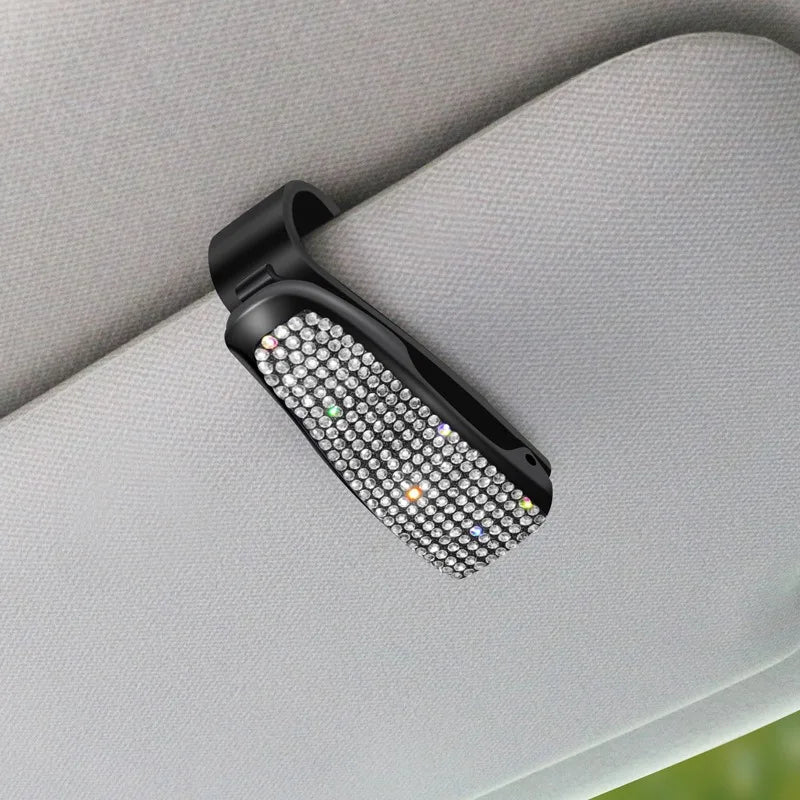 Sunglasses Clip Car Sunshades Sun Visor Rhinestone