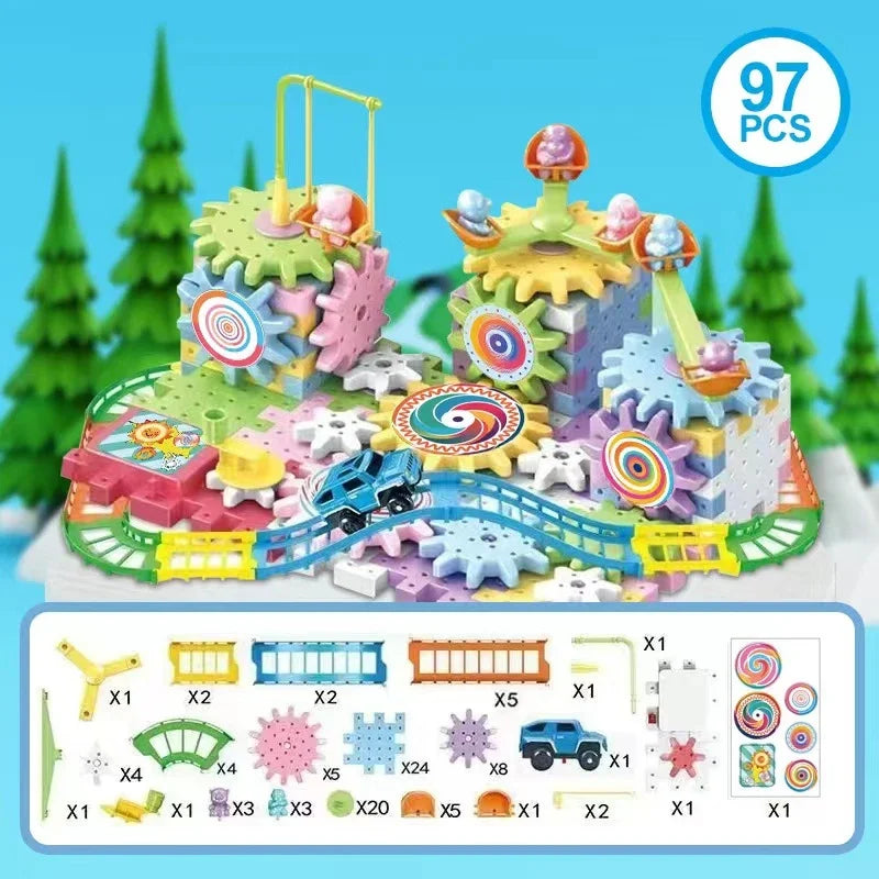 Educational Toys for Kids Children Gear Blocks Building Toys