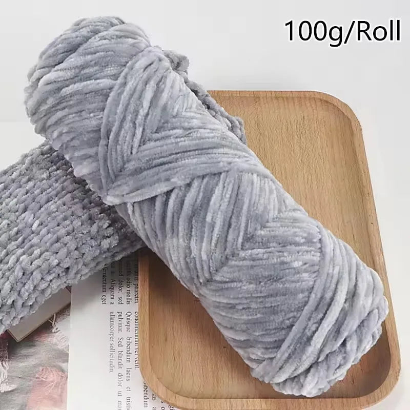 Thick Chenille Velvet Yarn 100g/Roll