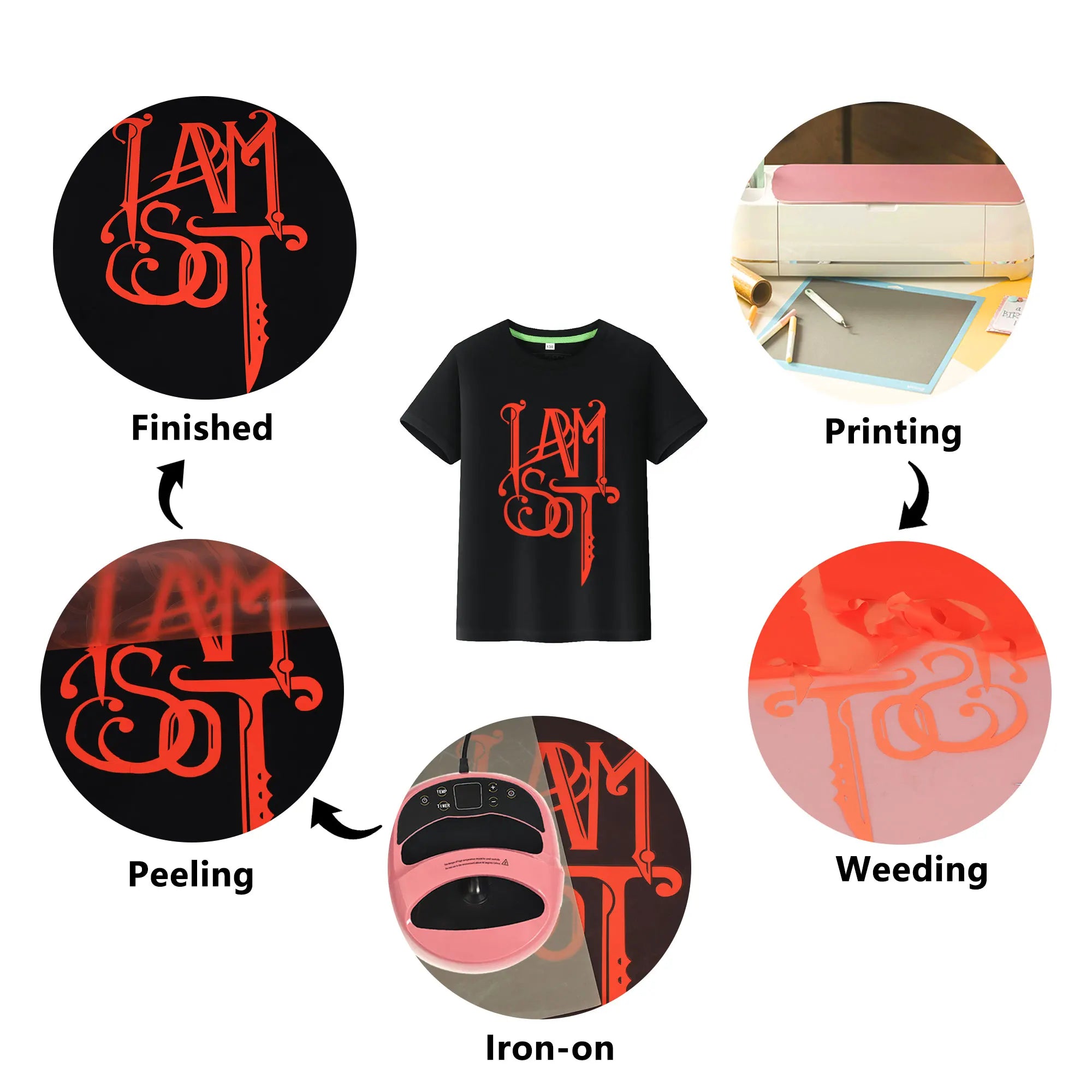 PU Fluorescence HTV for T Shirt,