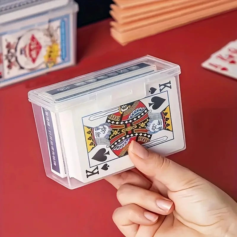 1/3pcs Playing Card Box, Two Poker Images Can Be Placed (NO Cards)