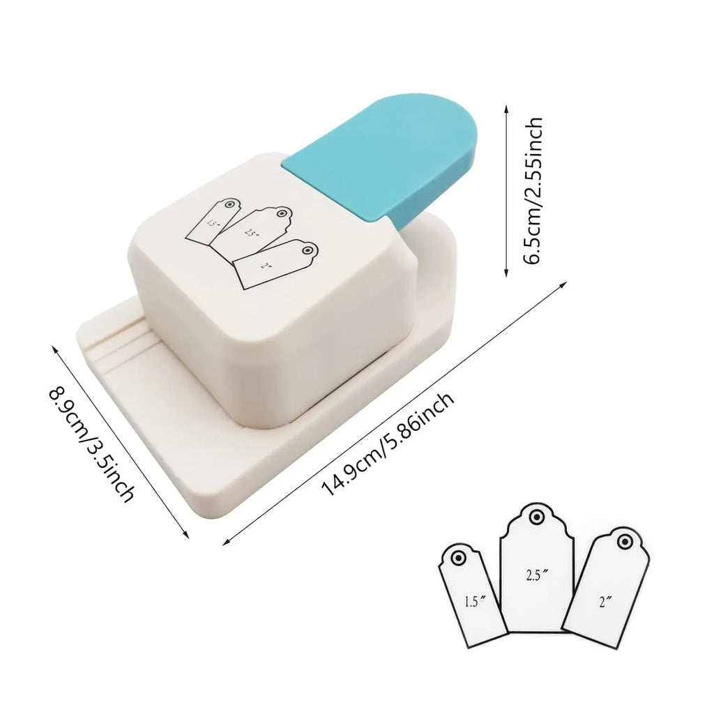 3-in-1 craft label punch, 1.5/2/2.5-inch gift label punch