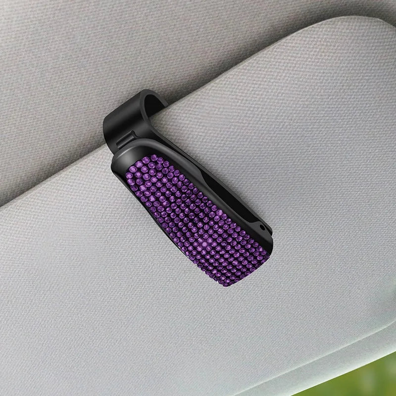 Sunglasses Clip Car Sunshades Sun Visor Rhinestone