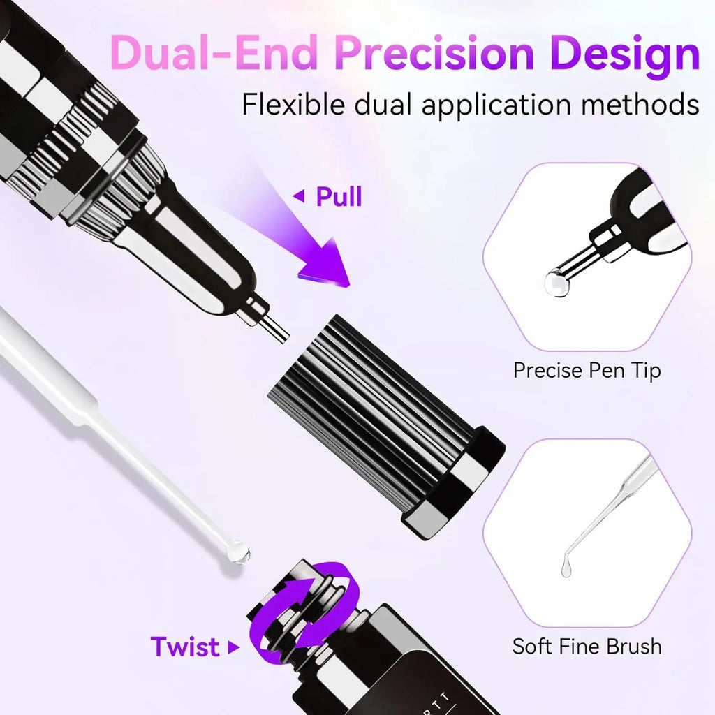 Makartt Nail Rhinestone Glue Gel,with Brush Pen Tip Super Strong Adhesive