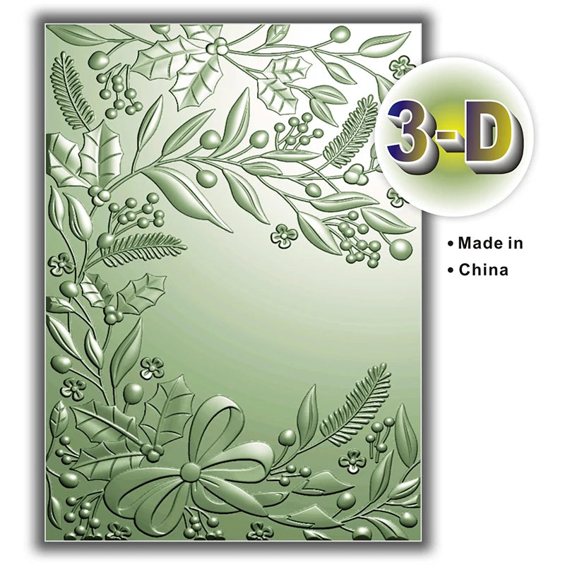 3D embossed folder  flowers, transparent plastic template