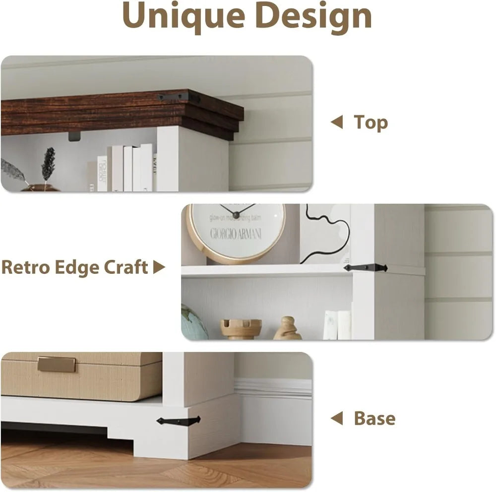 5-Tier Farmhouse Bookshelf,