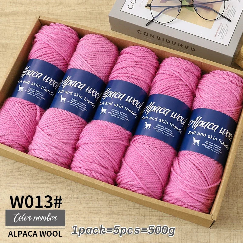 500g alpaca wool yarn, coarse yarn