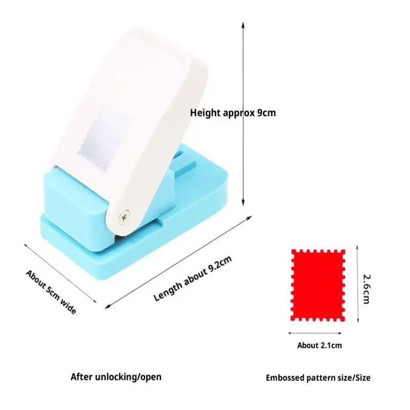 Rectangle Postage Stamp Punch Lever Action Craft punch