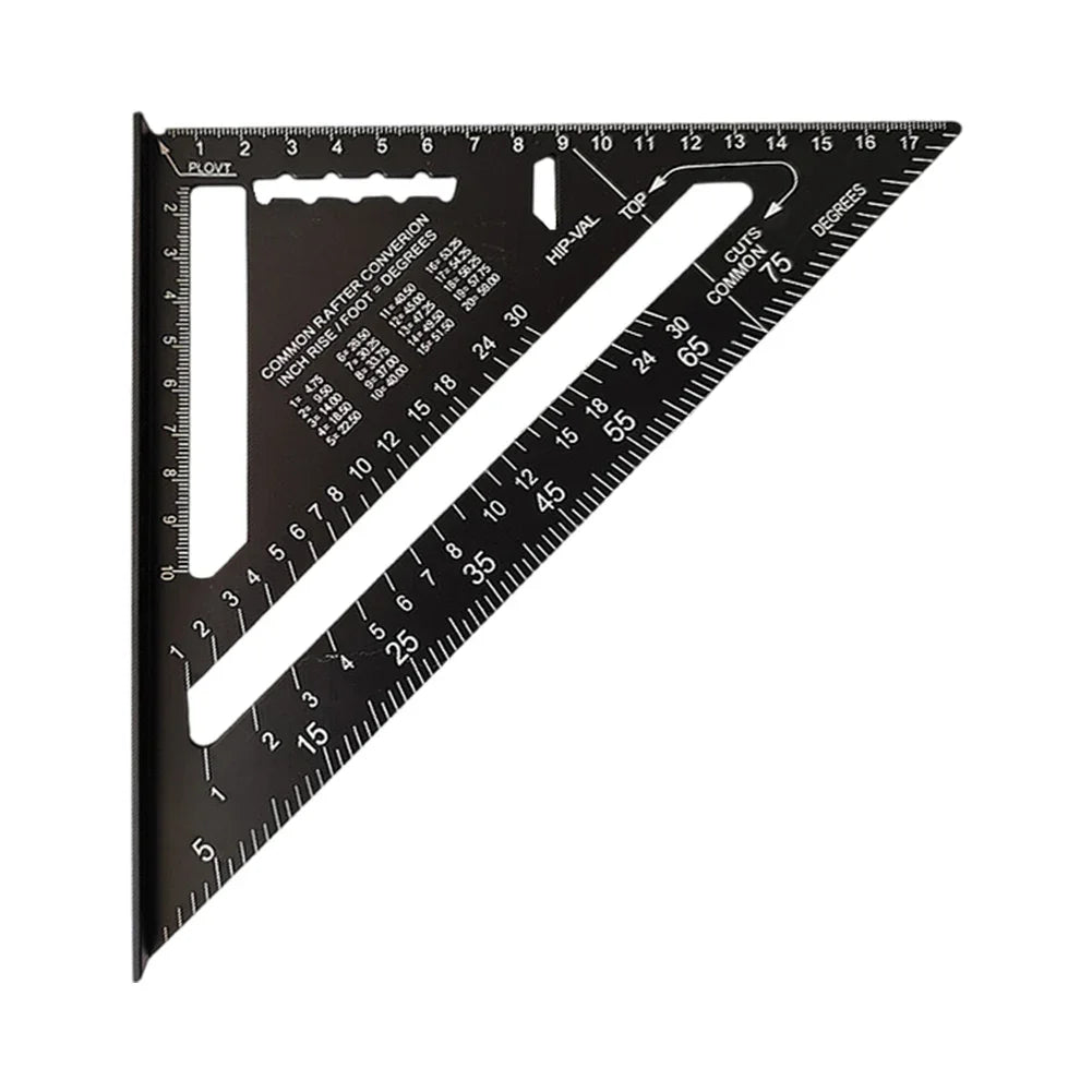 7 Inch Triangle Ruler High Precision Speed Square Angle Protractor 90° Triangle Carpenter Square Ruler Wood Working Tools