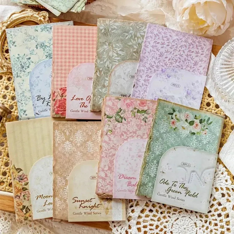 30pcs/pack Gentle Wind Series Bottom Non-self-adhesive