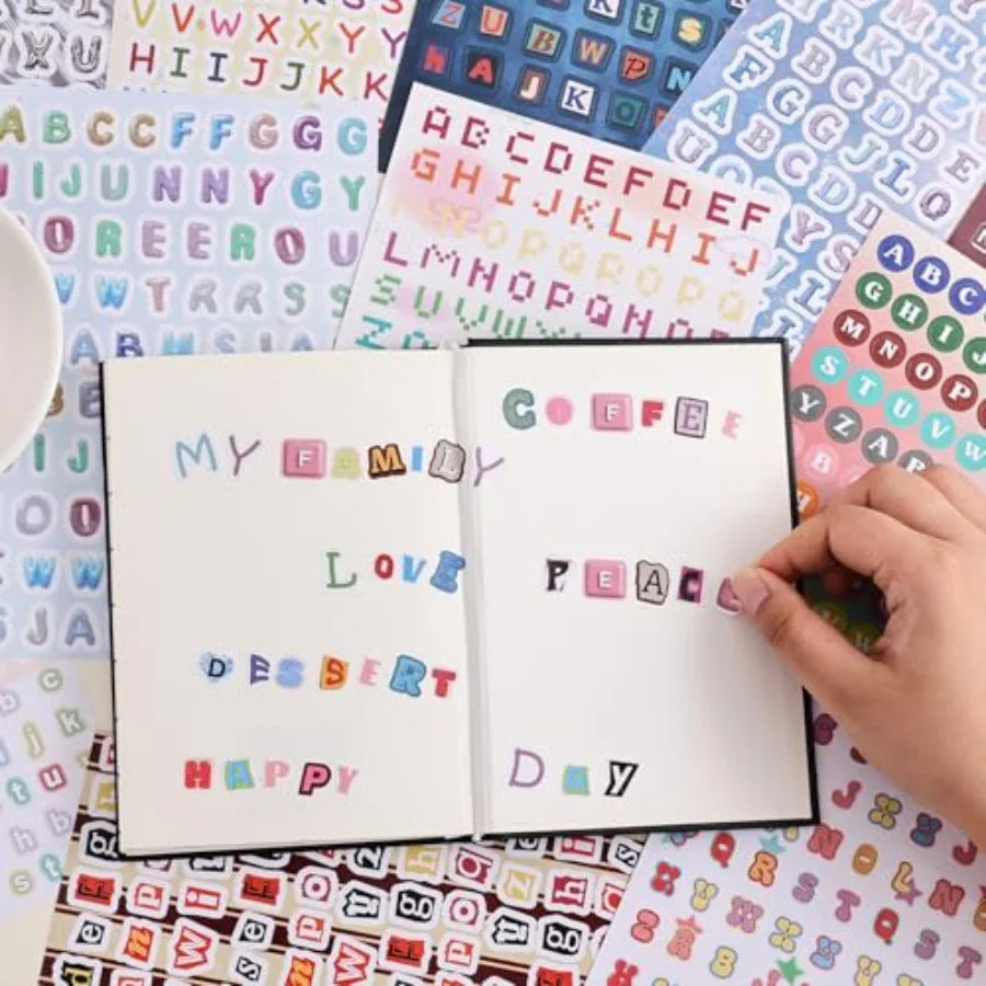 2000+ Pcs Alphabet  Stickers for Junk Journal Scrapbooking  DIY D