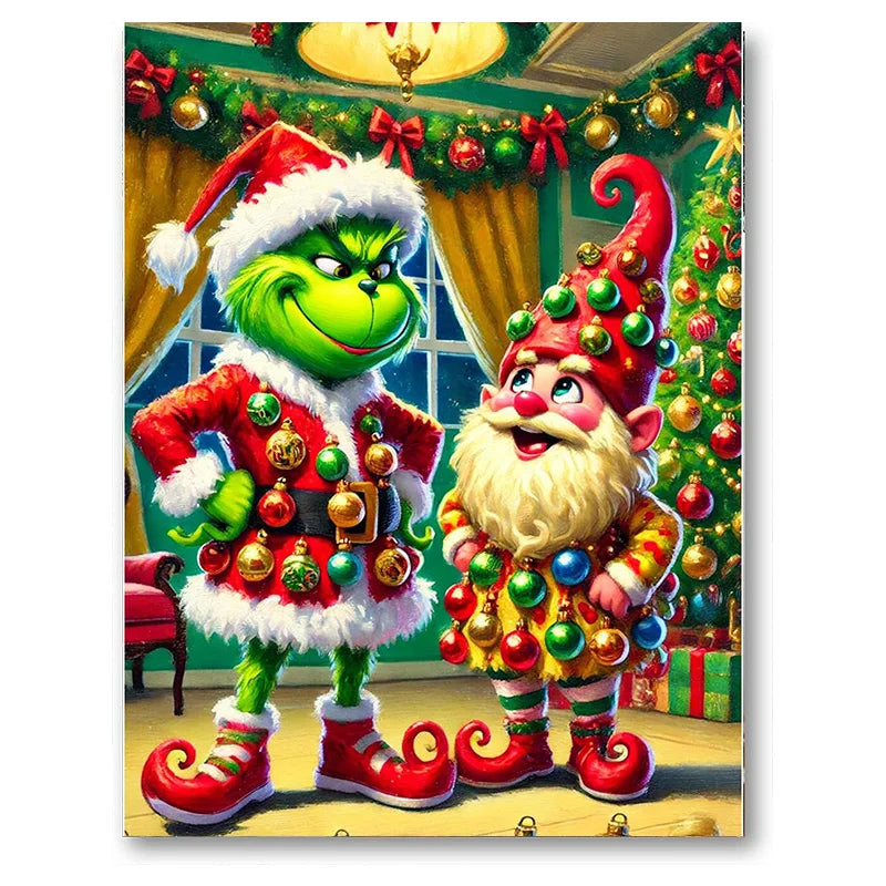 AB Drill Adult Diamond Painting Set Christmas Dwarf Pattern