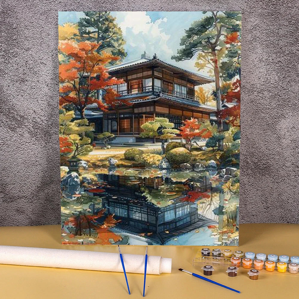 40x50cm Frameless Paint By Numbers Scenery On Canvas