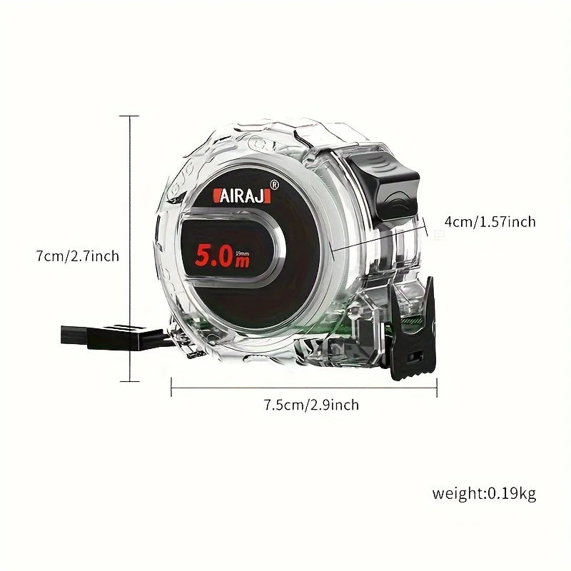 Self-Illuminating Marks for Low Light Work,  Durable Fiberglass Ruler