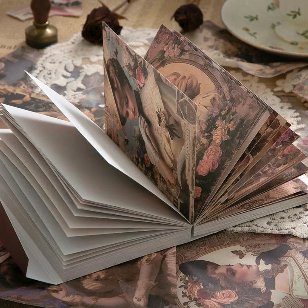 6 Sets Poetry of Nature Vintage Scrapbook Paper DIY Decorative Collage Background Pages, for Artistic Crafting