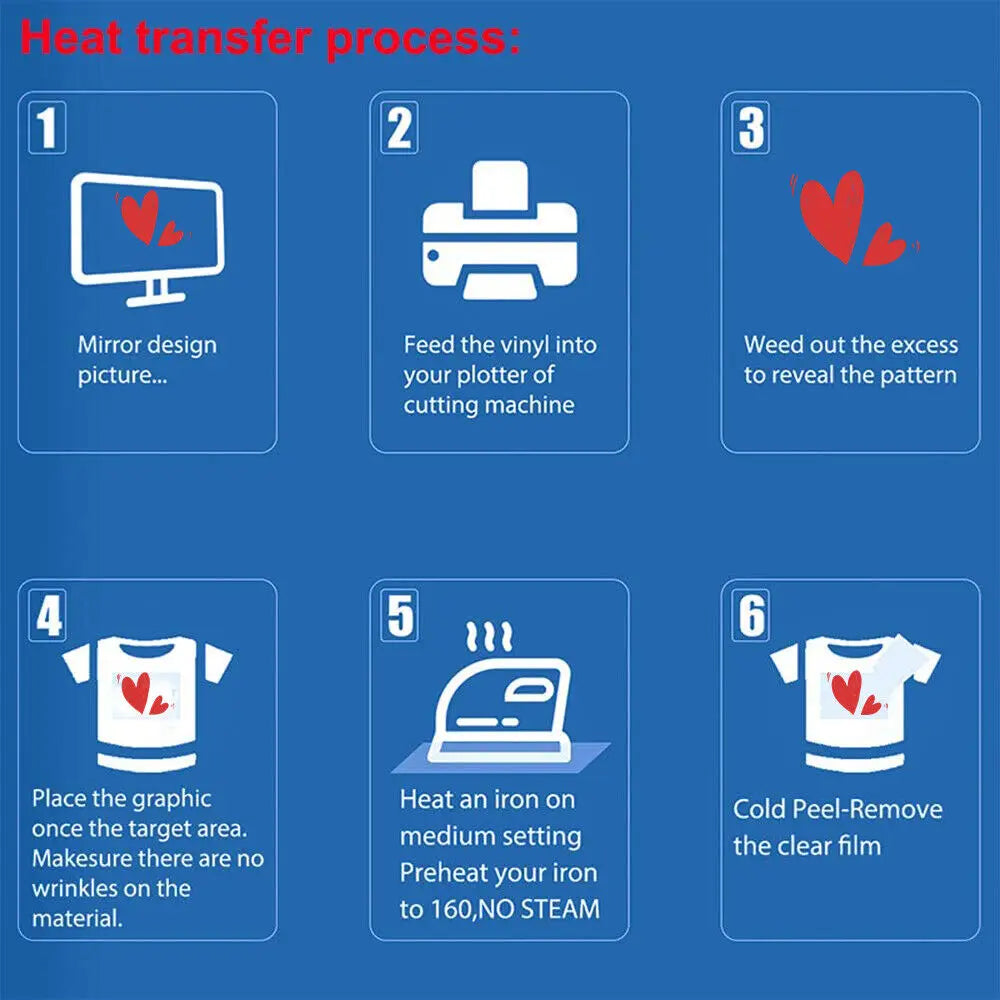 Metallic Shiny Heat Transfer Vinyl Iron On T shirt