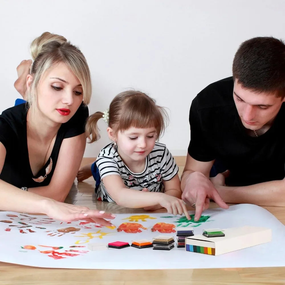 Rainbow Finger Ink pad for Kids (Pack of 20)