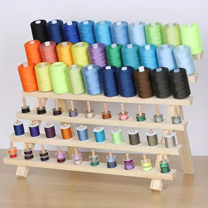 2PCS Wooden Thread Rack holds 60 Spools