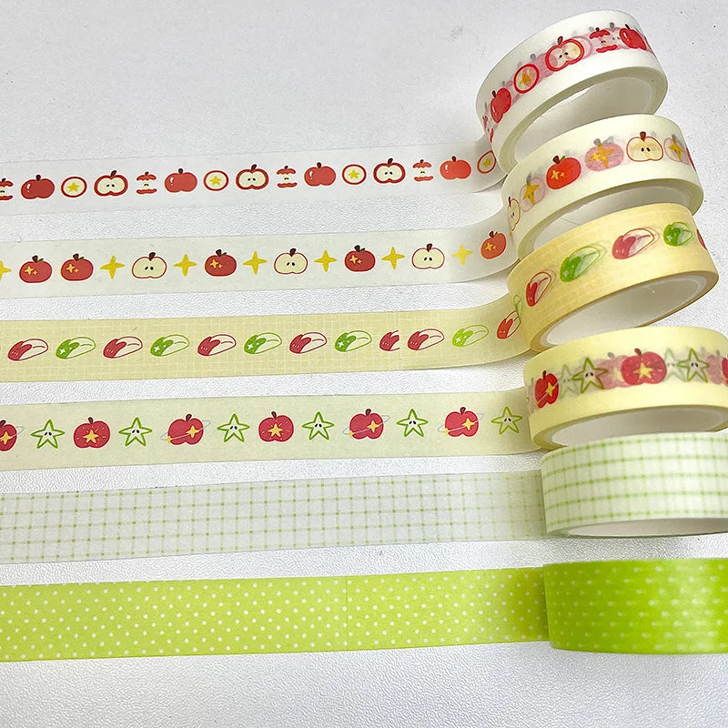 MINKYS Fruit Tape Cute Cartoon Creative Decorative Washi Tape