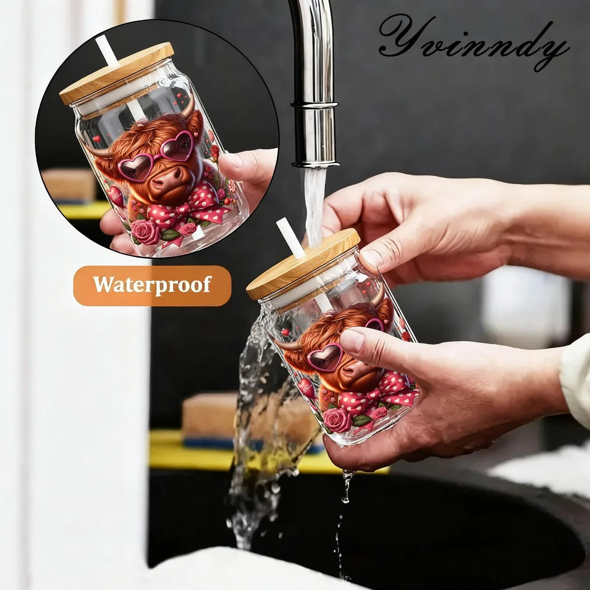 16OZ Glass Transfer Paper UV DTF High Self-Adhesive