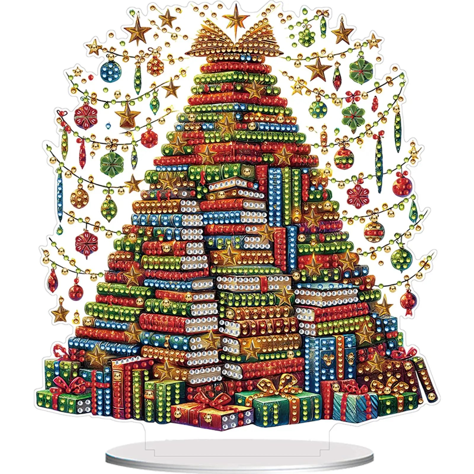 2D Flat Xmas DIY Diamond Painting Tabletop Ornaments Kit