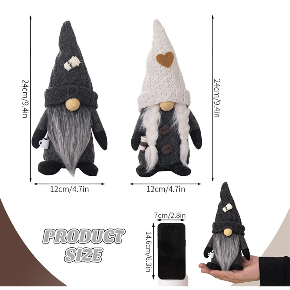 4 Styles Coffee Gnome Dolls Plush Nordic Doll