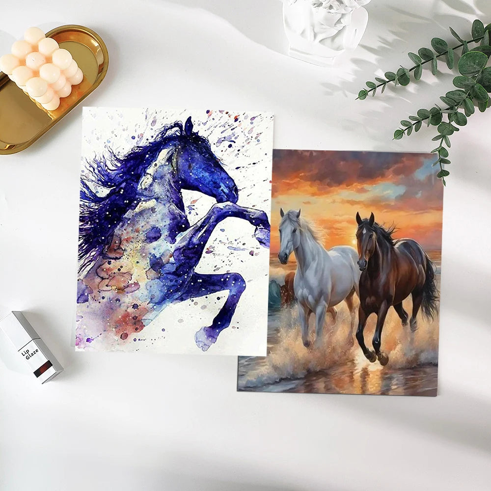 40x50cm Oil Painting By Numbers For Adults Horse Animal Paint By Number