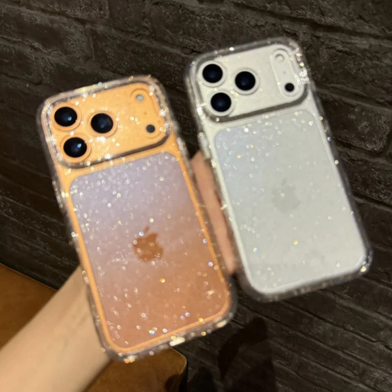 Luxury Bling Glitter Clear Phone Case For iPhone  Shockproof Transparent Soft Cover