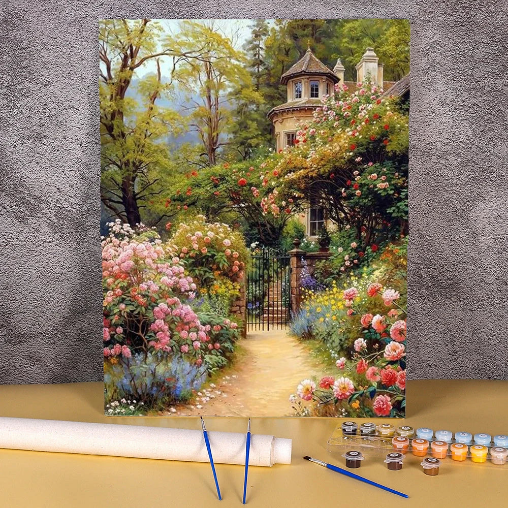 40x50cm Frameless Paint By Numbers Scenery On Canvas