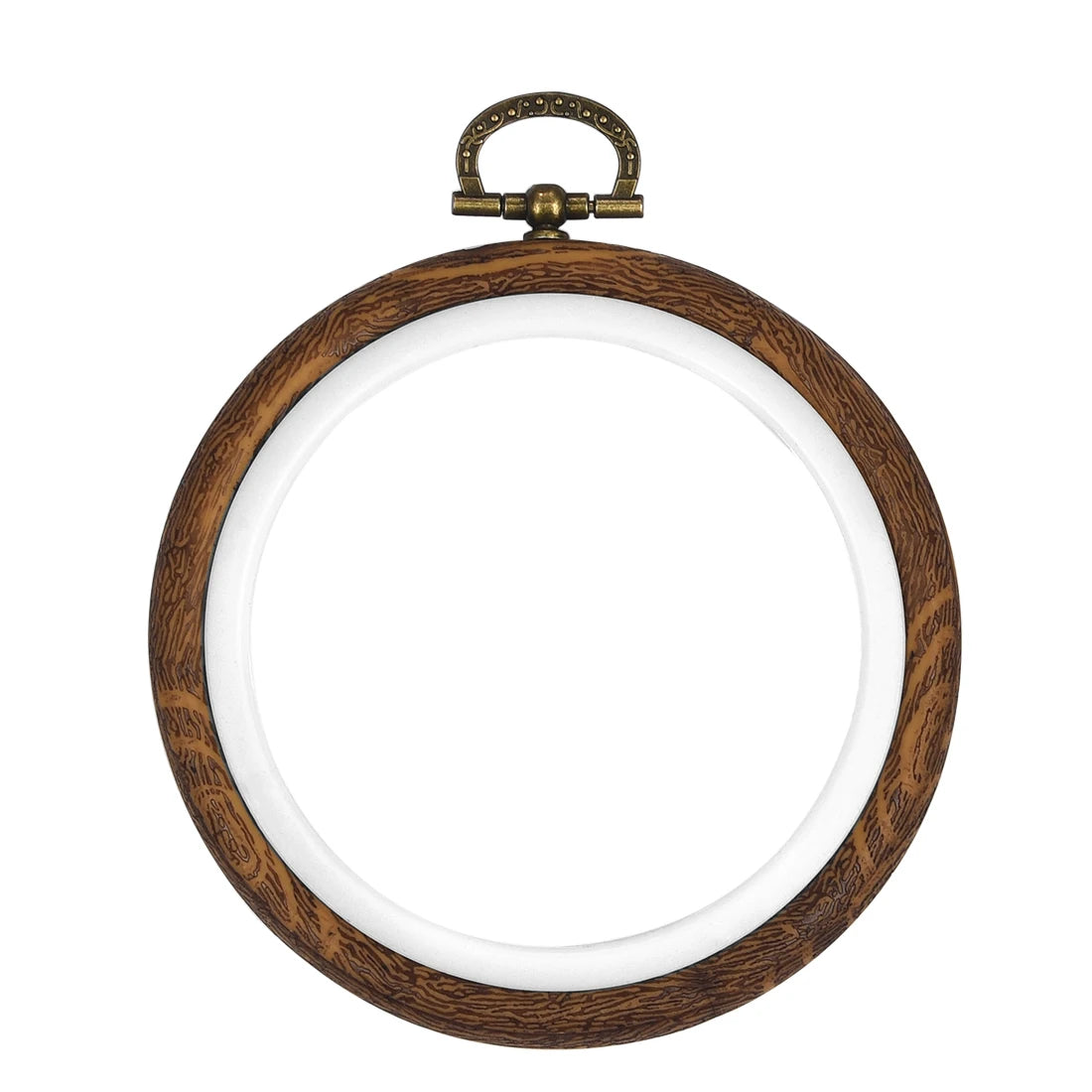Round Wooden Color Embroidery Hoops Frame Set, Plastic Embroidery Hoop Rings For DIY Cross Stitch