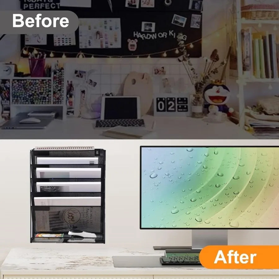 6-Tier Wall File Organizer  - Efficient Vertical