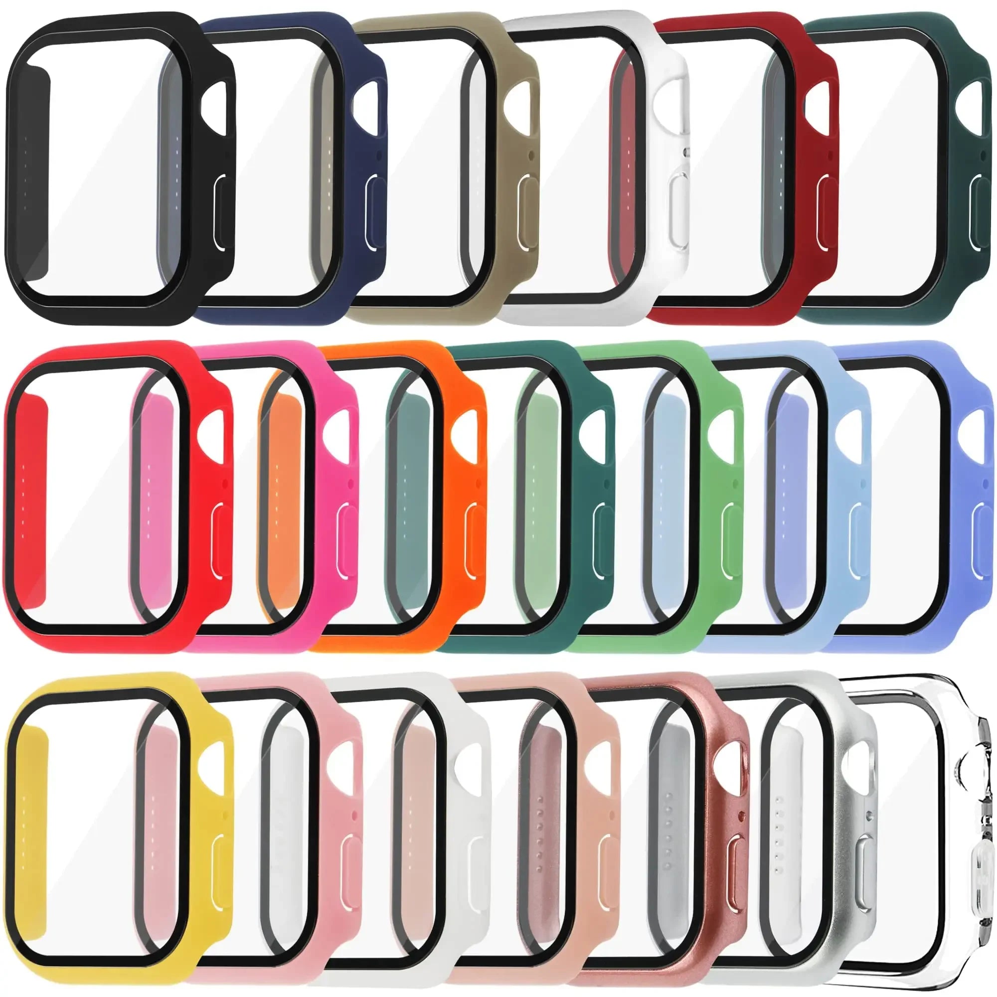 Tempered Glass+Cover For Apple watch Case  Screen Protector Apple Watch Accessories