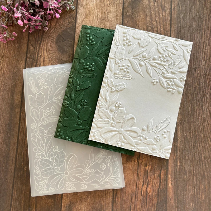 3D embossed folder  flowers, transparent plastic template