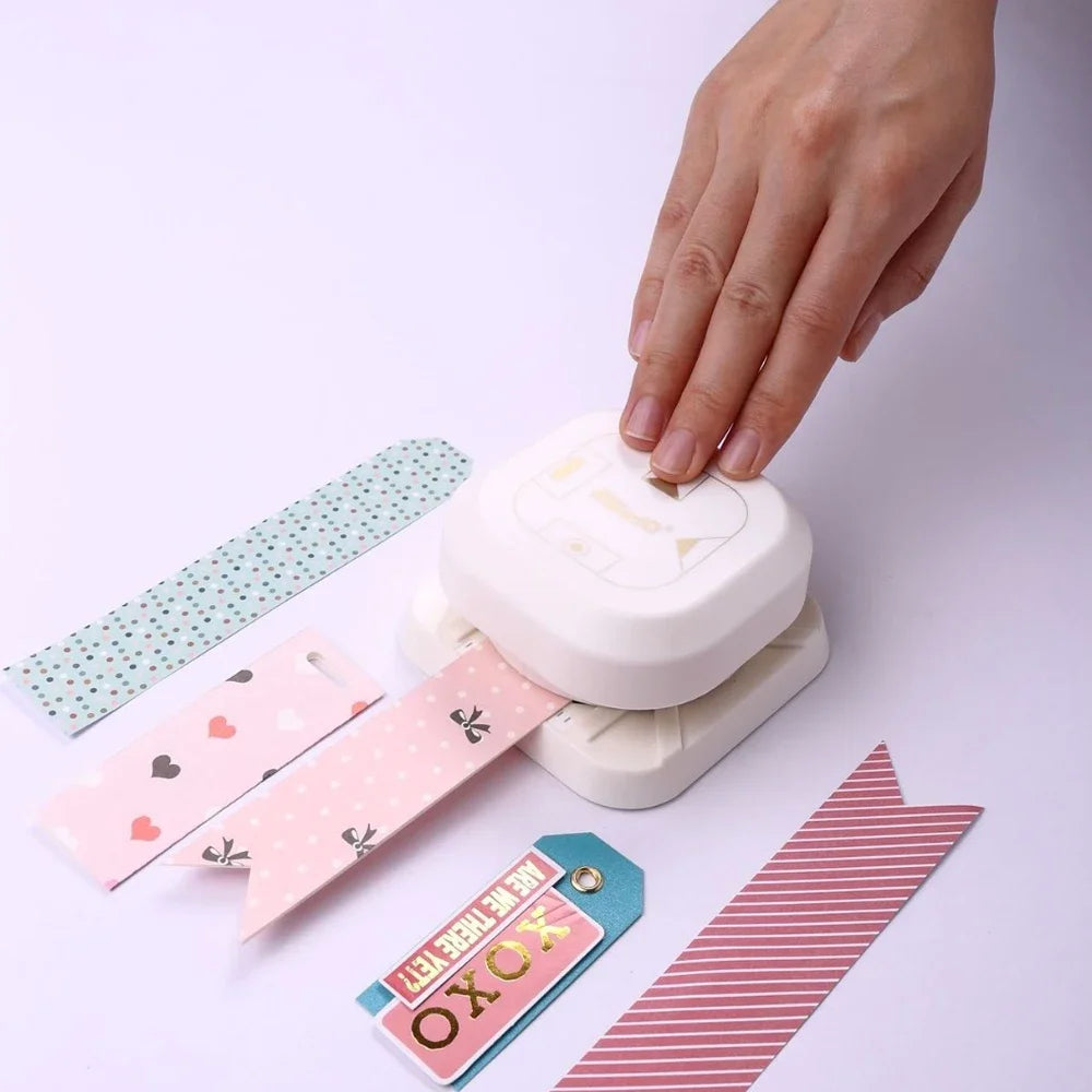 4 in 1 Tag Punch Corner Rounder Paper Cutter Label Punch