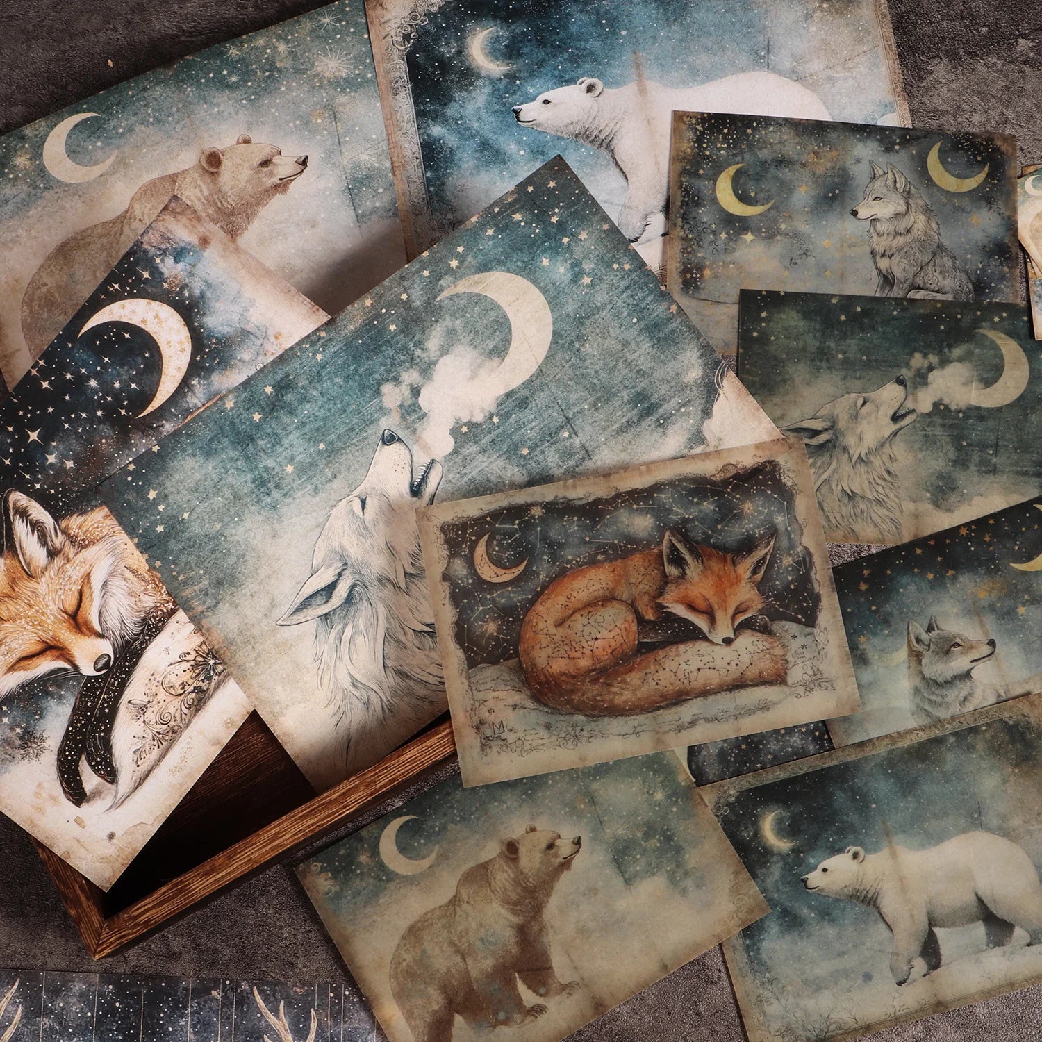 16 A5 papers, 8 Transparent Sulfuric Acid Papers and 36stickers