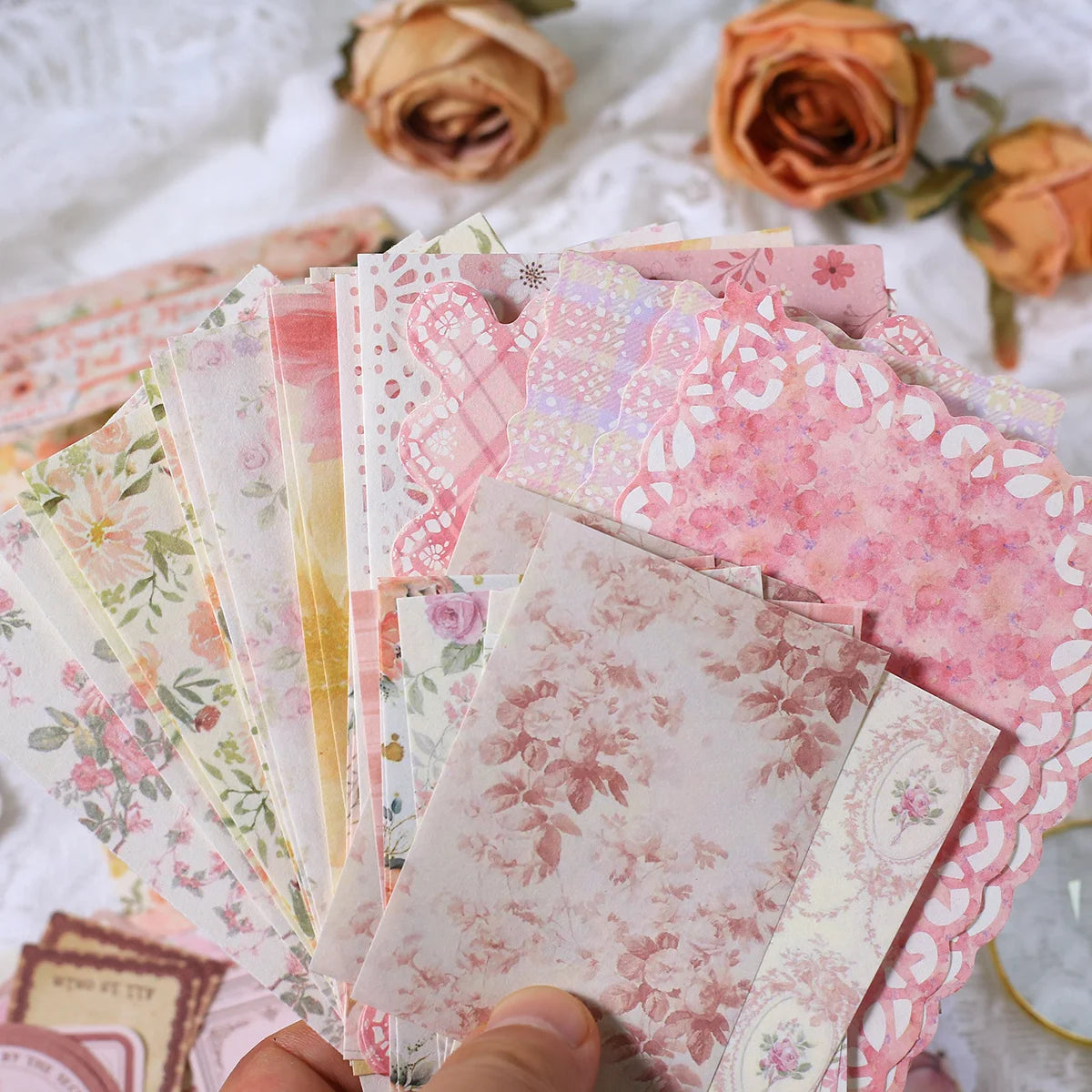 Vintage Scrapbooking Paper Collage Self-Adhesive Stickers