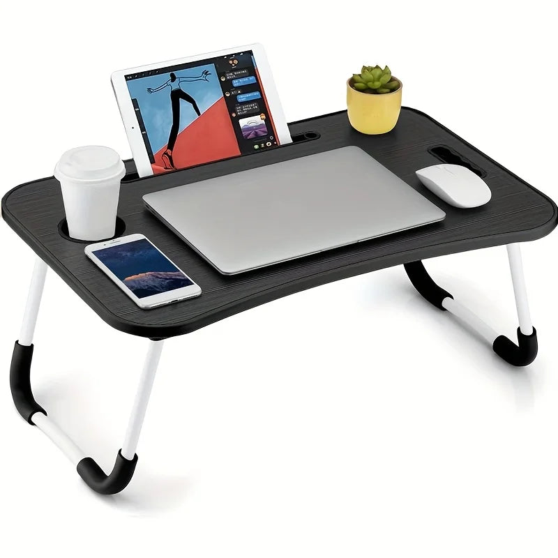 Foldable Table Computer Desk - With Cup Holder and Drawer