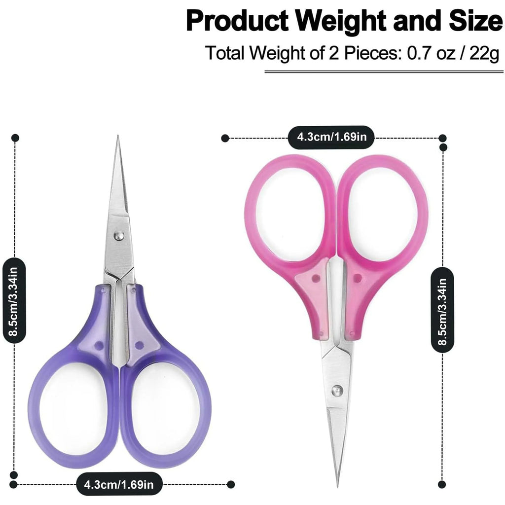 1pc Compact Precision Sharp Stainless Steel scissors with Protective Cap