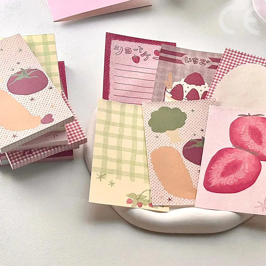 Strawberry Memo Pads Style M5 Scrapbook Paper Journal
