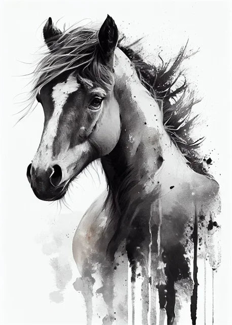 Horse Watercolor Canvas Oil Painting Prints