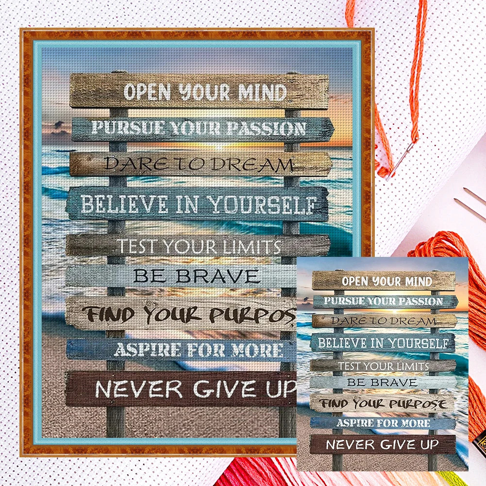 Full Embroidery cotton Thread 11CT Counted Landscape Cross Stitch Kit