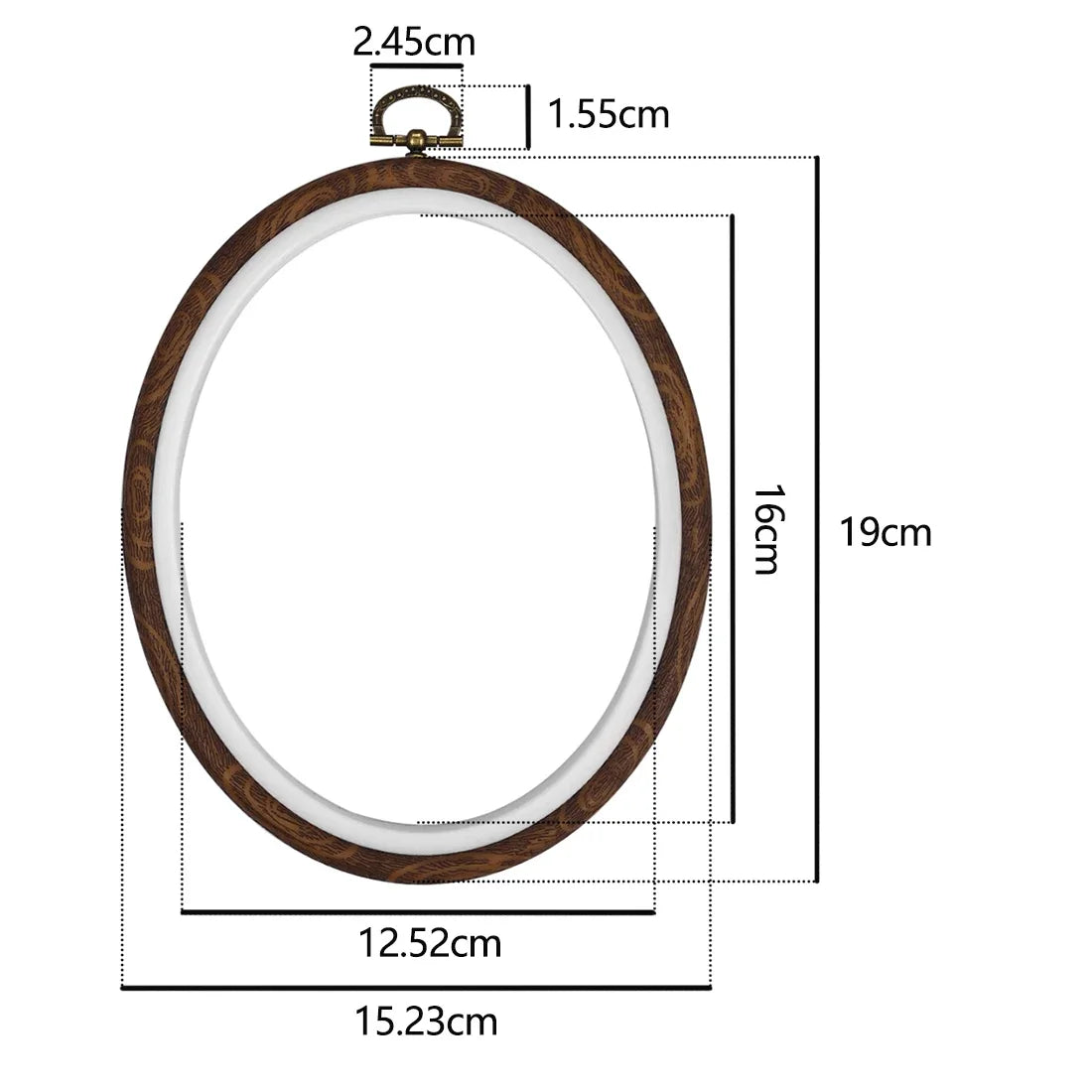 Round Wooden Color Embroidery Hoops Frame Set, Plastic Embroidery Hoop Rings For DIY Cross Stitch