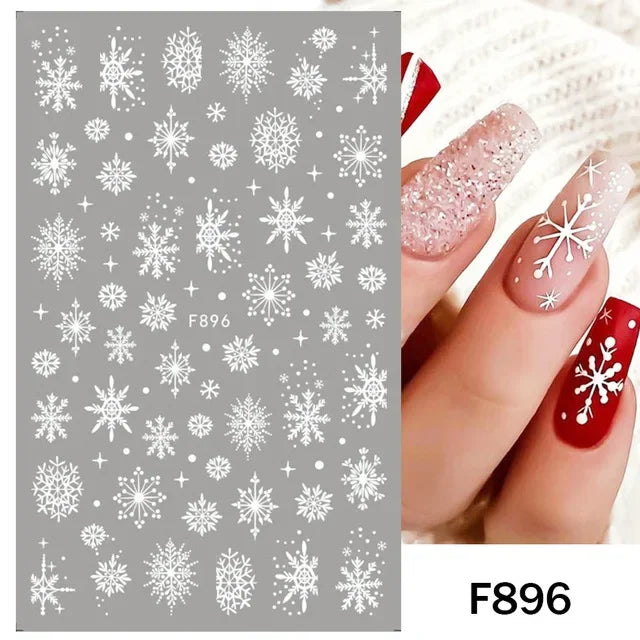sNew Winter Snowflake Nail Stickers,
