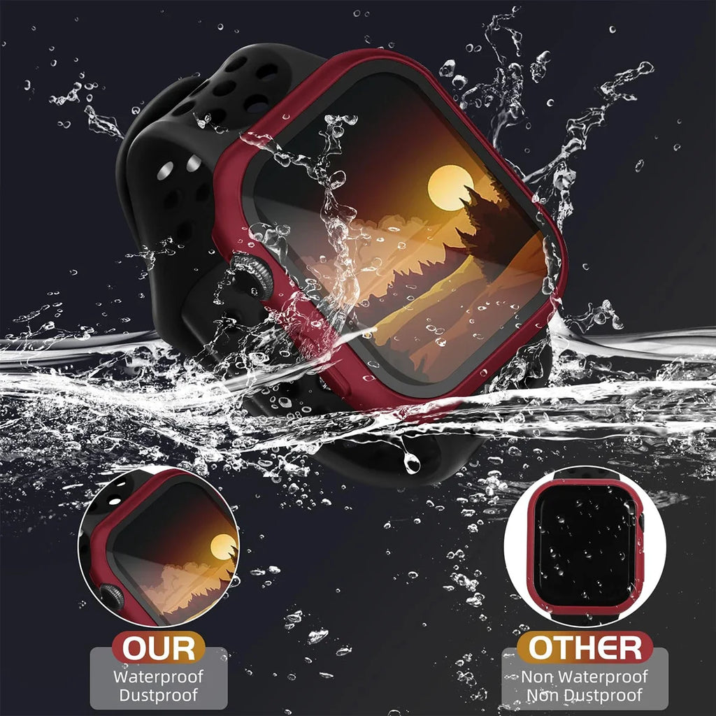 Tempered Glass+Cover For Apple watch Case  Screen Protector Apple Watch Accessories
