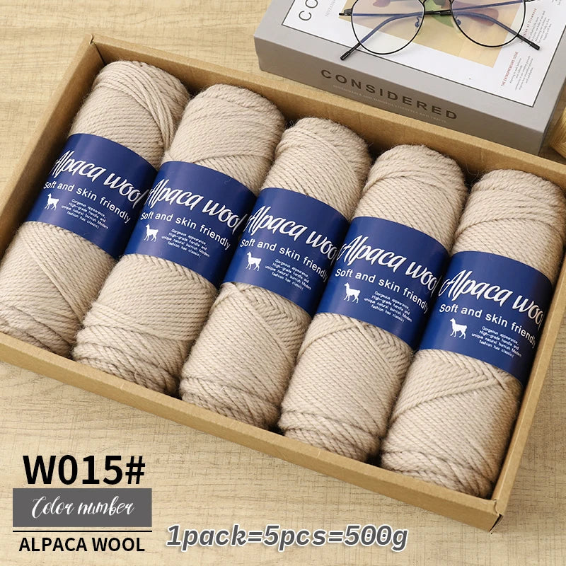 500g alpaca wool yarn, coarse yarn
