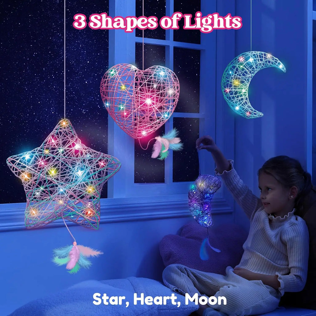 JOYFY 3D String Art Kit Light Up String Light Toy with 30 Multi-Colored LED Bulbs Arts Craft Set for Kid Birthday Chirstmas Gift