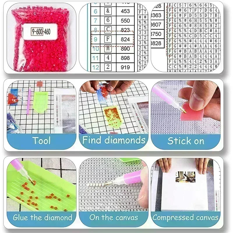 AB Drill Adult Diamond Painting Set Christmas Dwarf Pattern