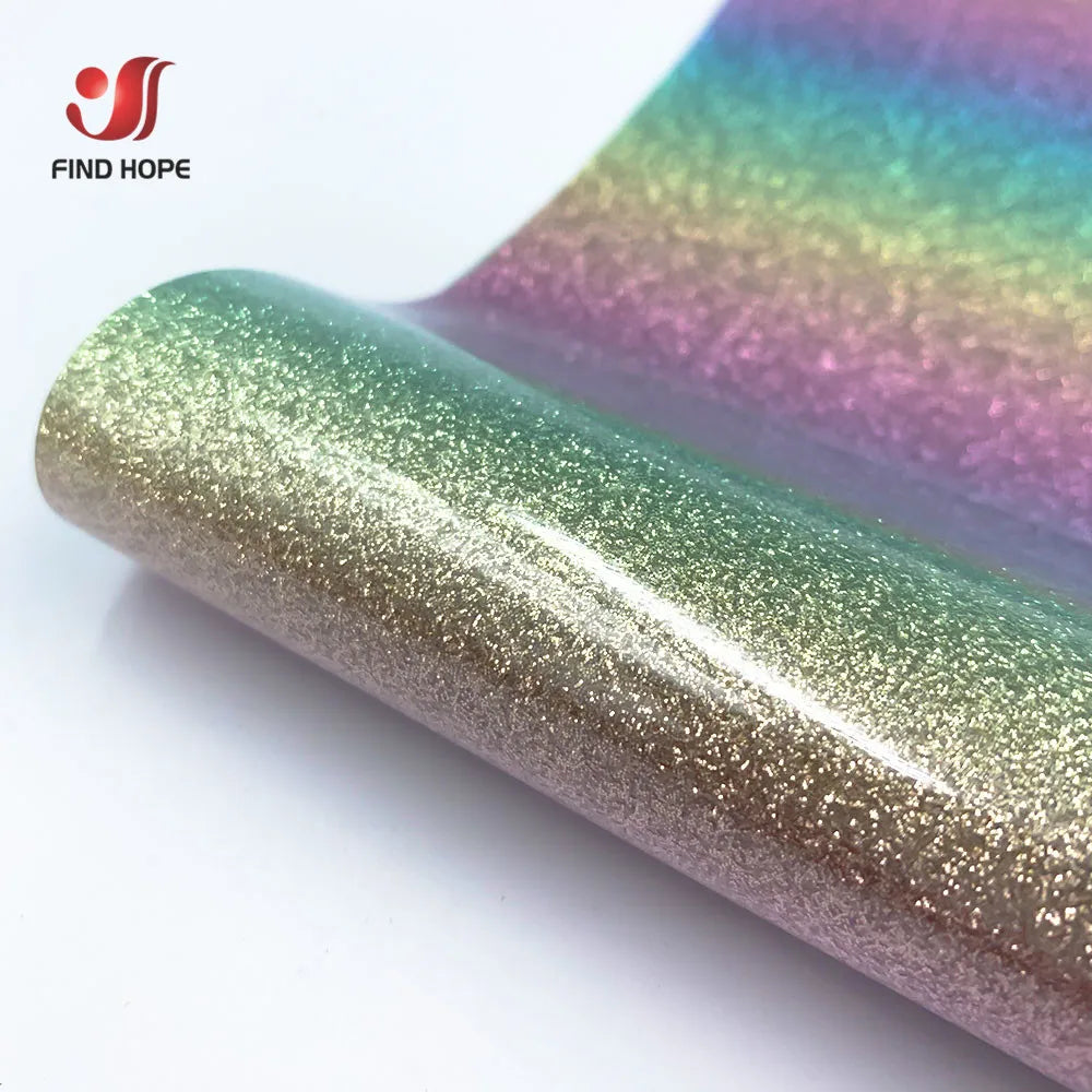 Heat Transfer Vinyl HTV Craft Rainbow Glitter Iron-on