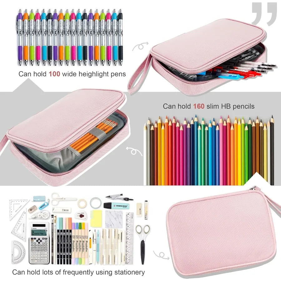 Big Capacity Storage Pouch for Marker Pens Pencil Case with Simple Design compact